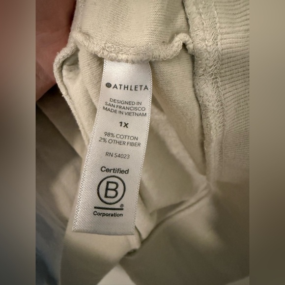 [Athleta] Sundown Dip Dye Sweatshirt in Shadow Olive Size 1X - Picture 7 of 10